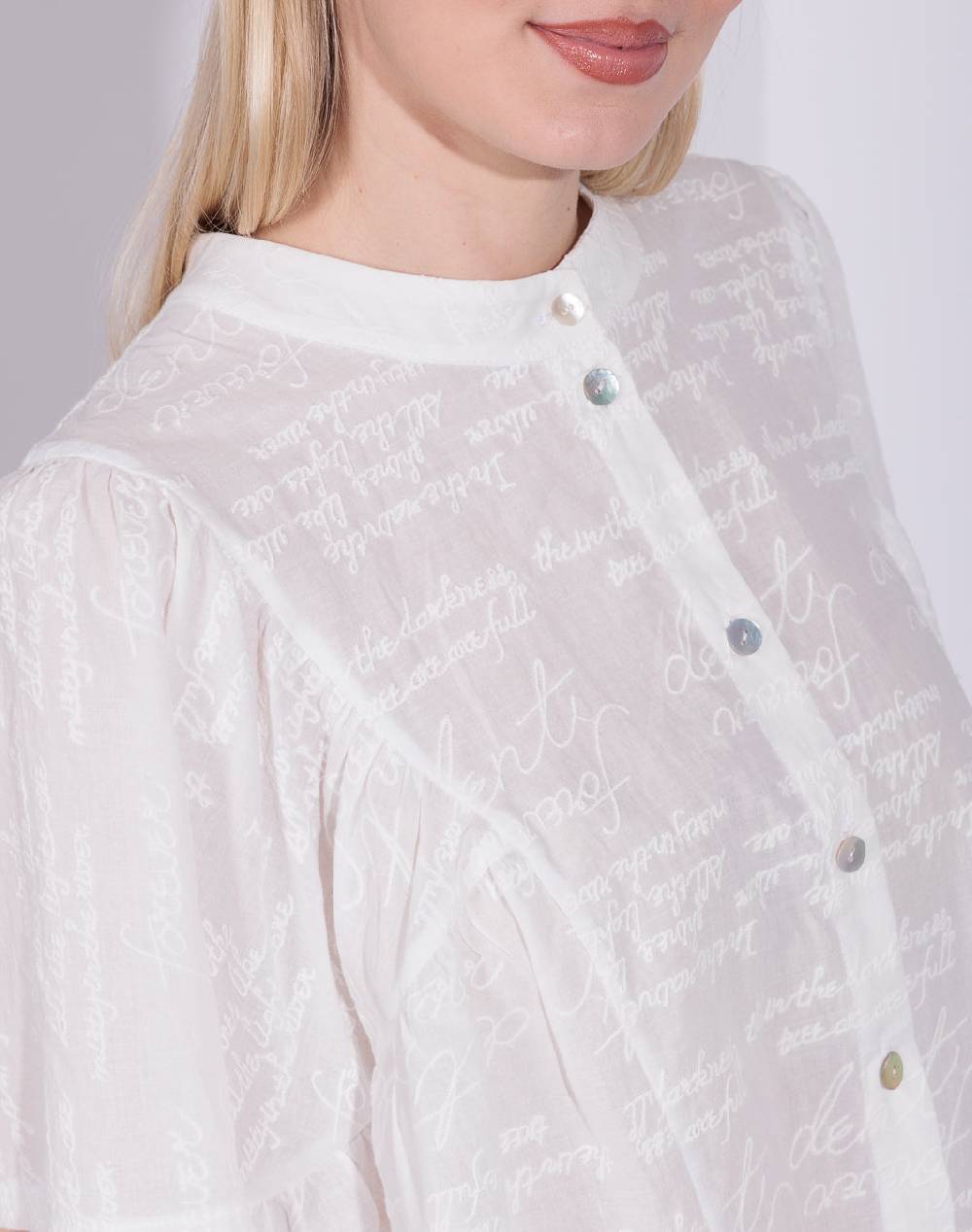 Risskio Adhira - Camicia in mussola ricamata Vendita