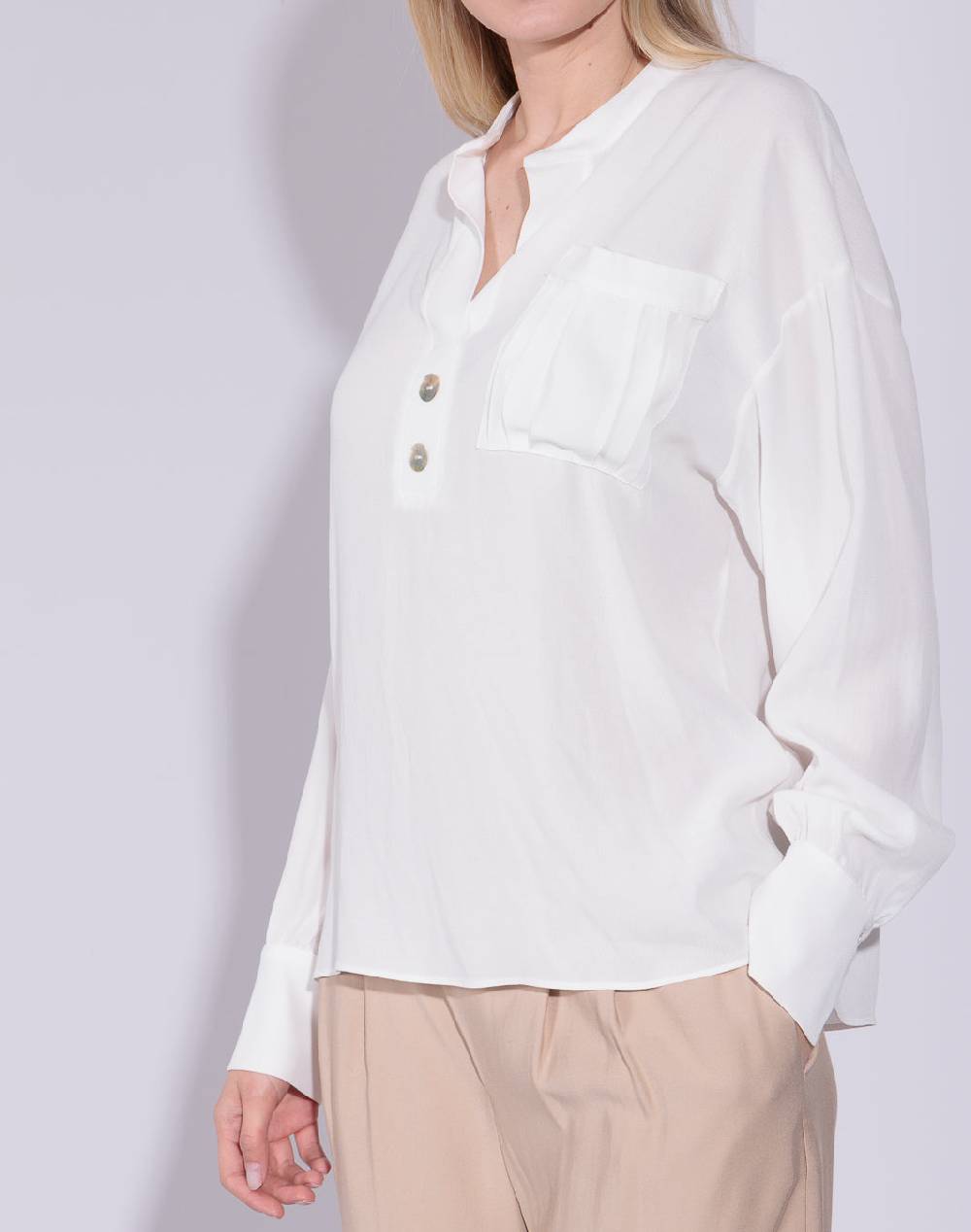 Risskio Kadin - Blusa tunisienne in georgette di viscosa Prezzo Ridotto