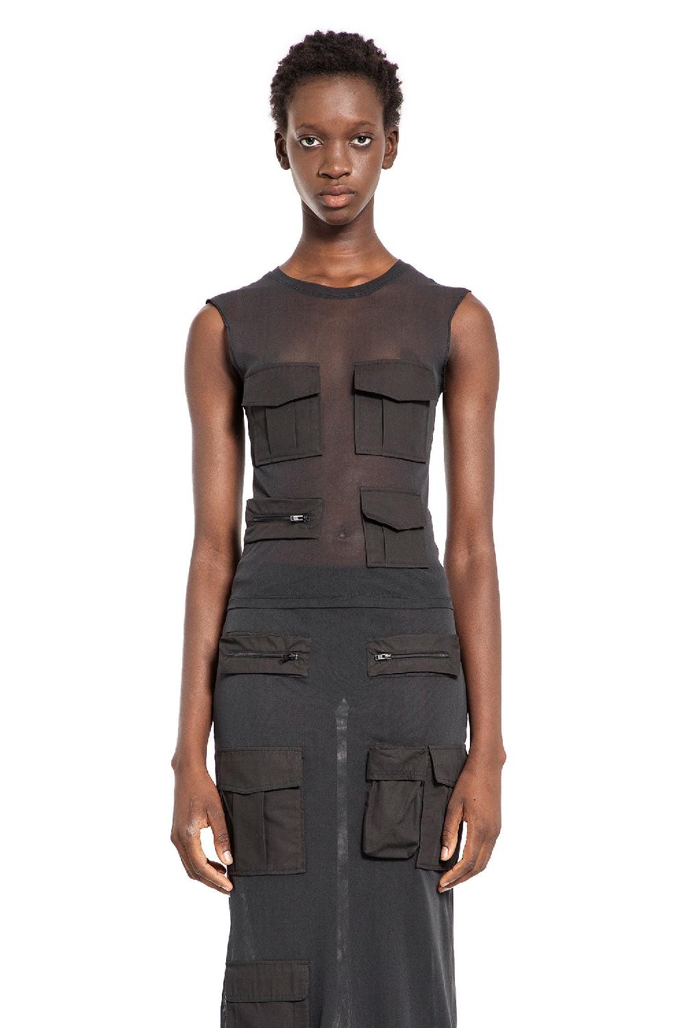 Antonioli ACNE STUDIOS WOMAN GREY T-SHIRTS & TANK TOPS In Saldo