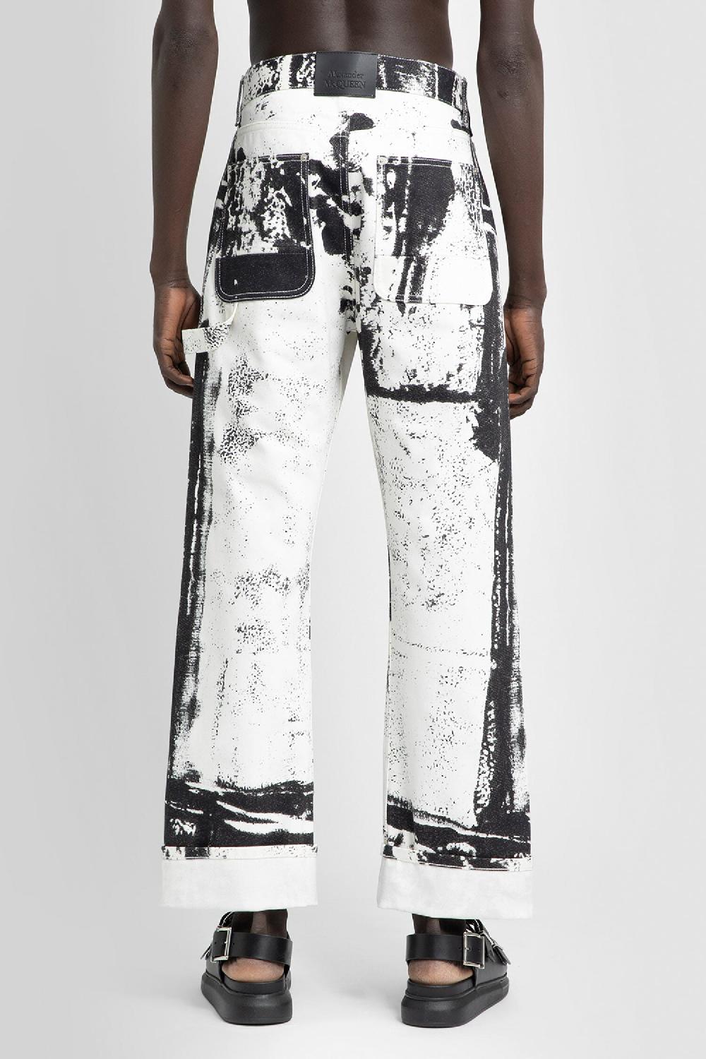 Antonioli ALEXANDER MCQUEEN MAN BLACK&WHITE JEANS Grande vendita