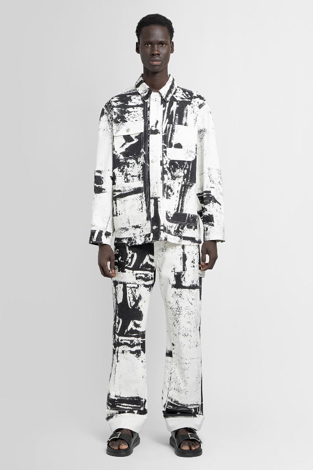 Antonioli ALEXANDER MCQUEEN MAN BLACK&WHITE JEANS Grande vendita