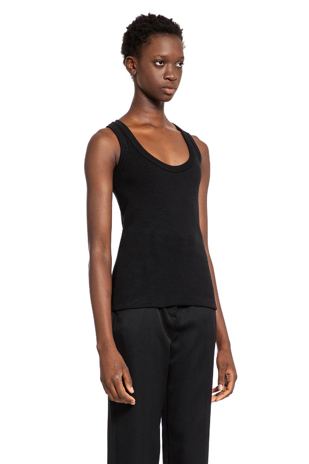 Antonioli ALEXANDER MCQUEEN WOMAN BLACK T-SHIRTS & TANK TOPS In Saldo