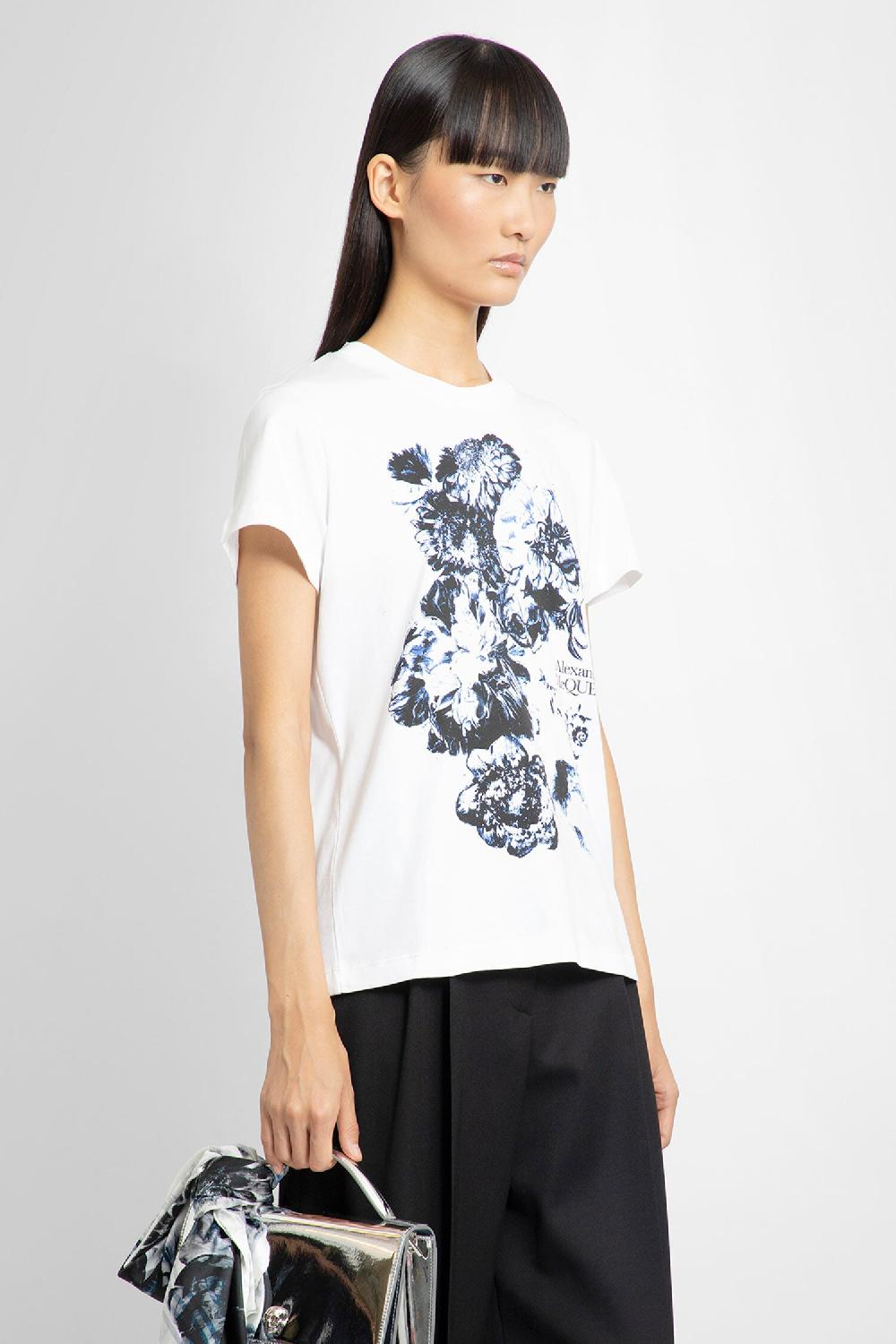 Antonioli ALEXANDER MCQUEEN WOMAN WHITE T-SHIRTS & TANK TOPS Nuova