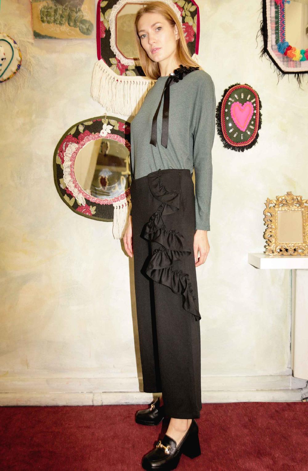 ROSÈ A POIS ZENITSU Pantalone con rouches Hotsell