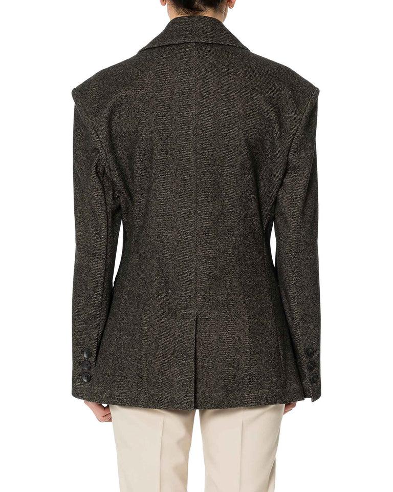 Rrue Bisquit GIACCA OVER TWEED Qualità