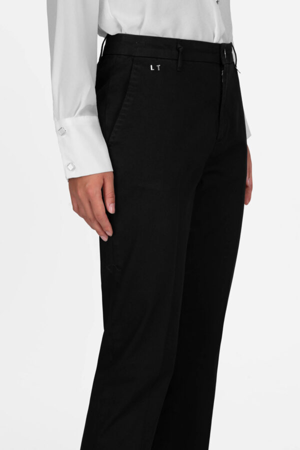 Sartoria Tramarossa PANTALONE ADELE SLIM IN DENIM NERO Vendite Flash