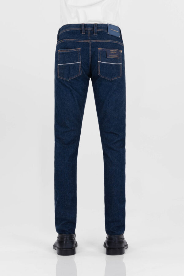 Sartoria Tramarossa JEANS LEONARDO BUTTONS REGULAR BLUE GOLD IN DENIM BLU SCURO Pezzi Unici