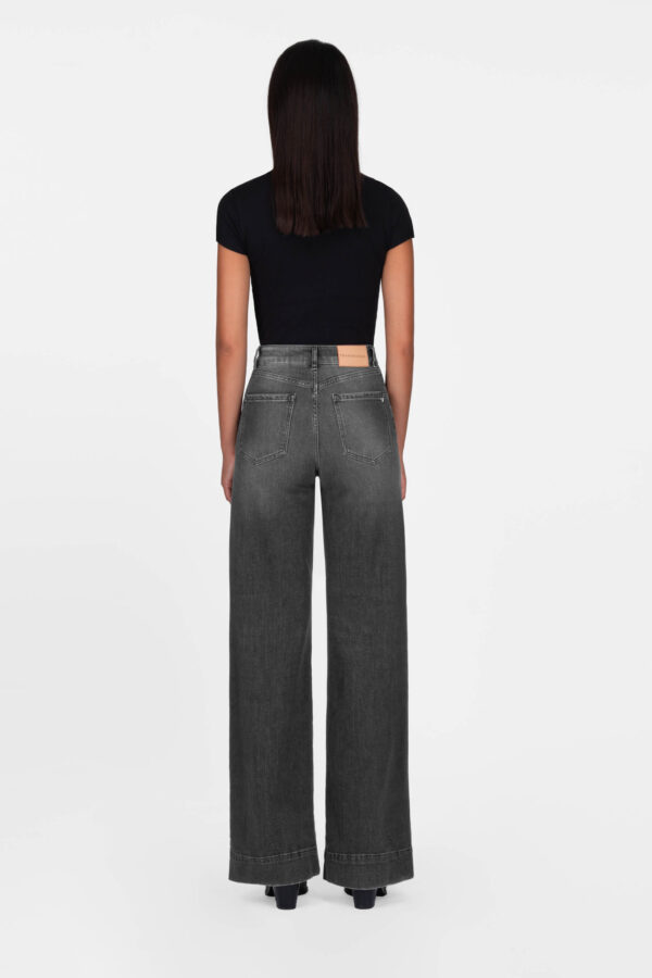 Sartoria Tramarossa JEANS VIOLA WIDE LEG IN DENIM NERO Nuova