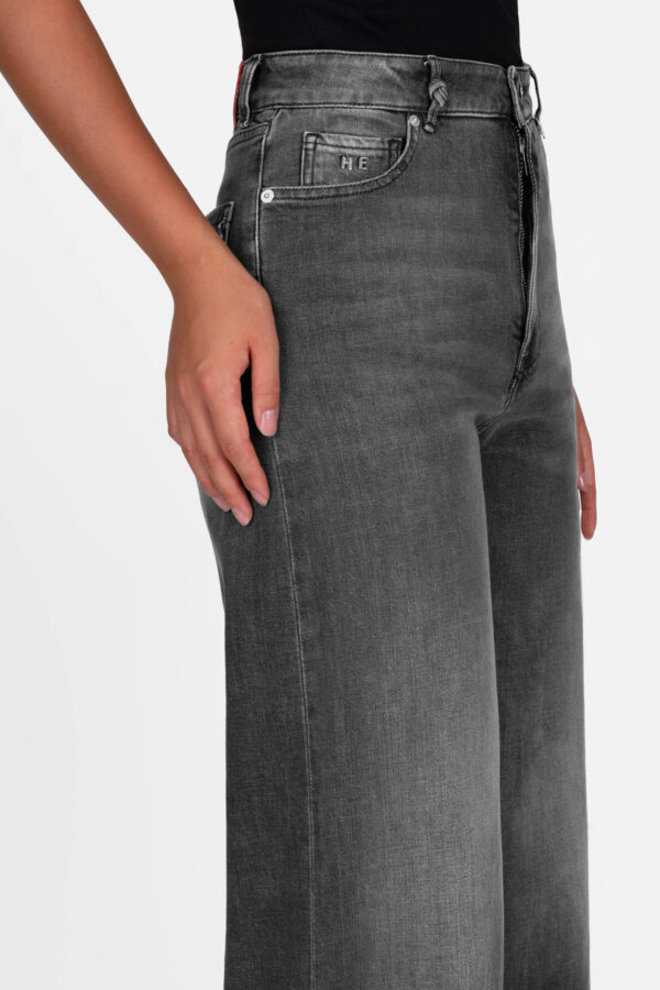 Sartoria Tramarossa JEANS VIOLA WIDE LEG IN DENIM NERO Nuova