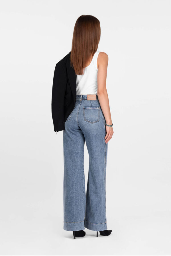 Sartoria Tramarossa JEANS VIRGINIA WIDE LEG IN DENIM BLU CHIARO Italia