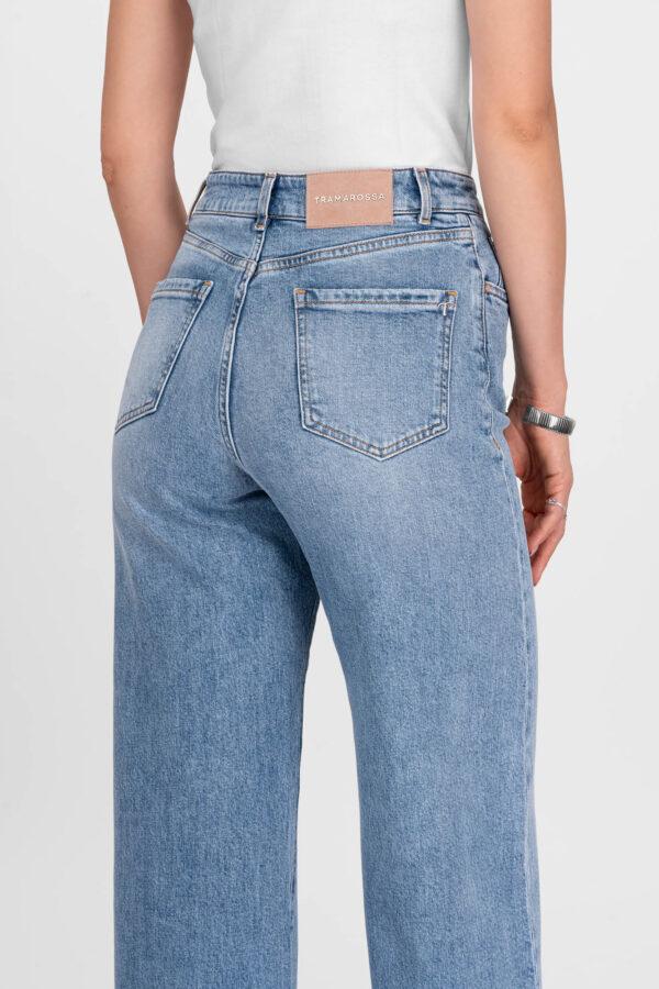 Sartoria Tramarossa JEANS VIOLA WIDE LEG IN DENIM BLU CHIARO In Linea