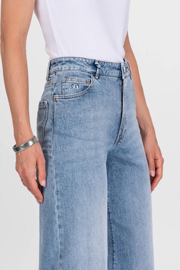 Sartoria Tramarossa JEANS VIOLA WIDE LEG IN DENIM BLU CHIARO In Linea