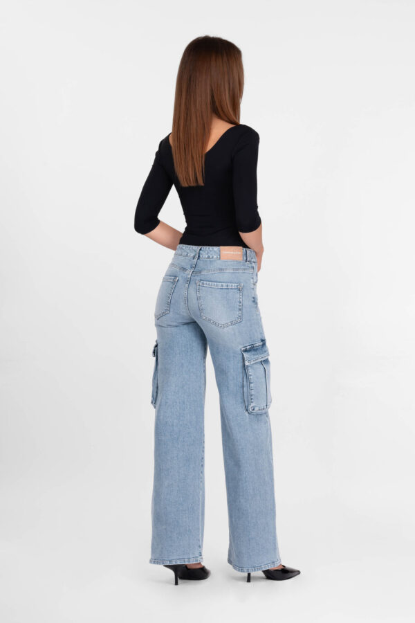 Sartoria Tramarossa JEANS PETRA WIDE LEG IN DENIM BLU CHIARO Vendita