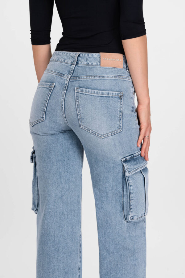Sartoria Tramarossa JEANS PETRA WIDE LEG IN DENIM BLU CHIARO Vendita