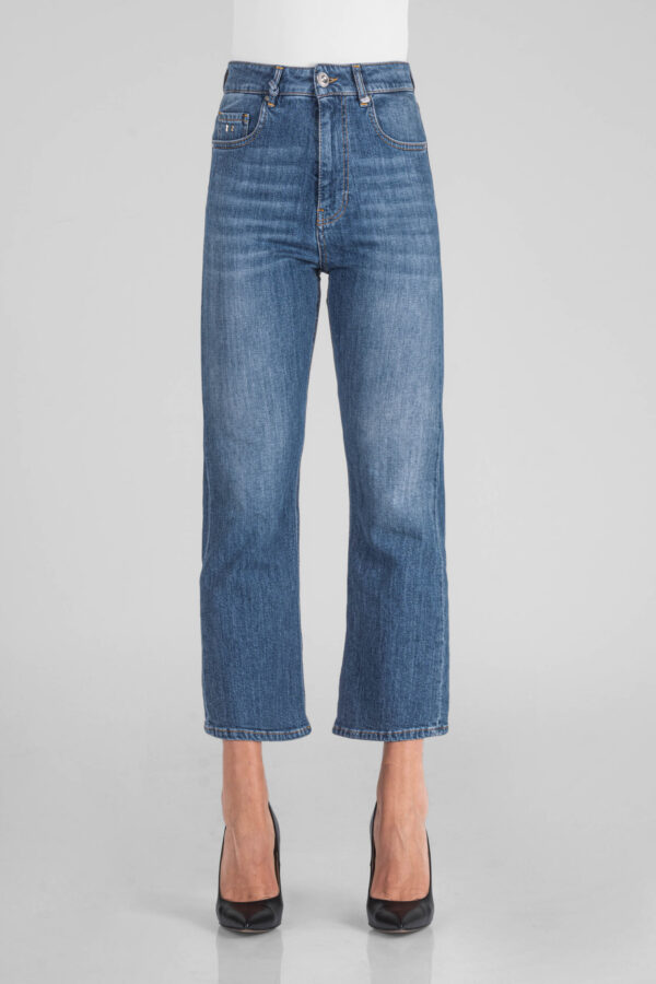 Sartoria Tramarossa JEANS MONICA FLARE CUT FLARE IN DENIM BLU MEDIO Acquista Ora