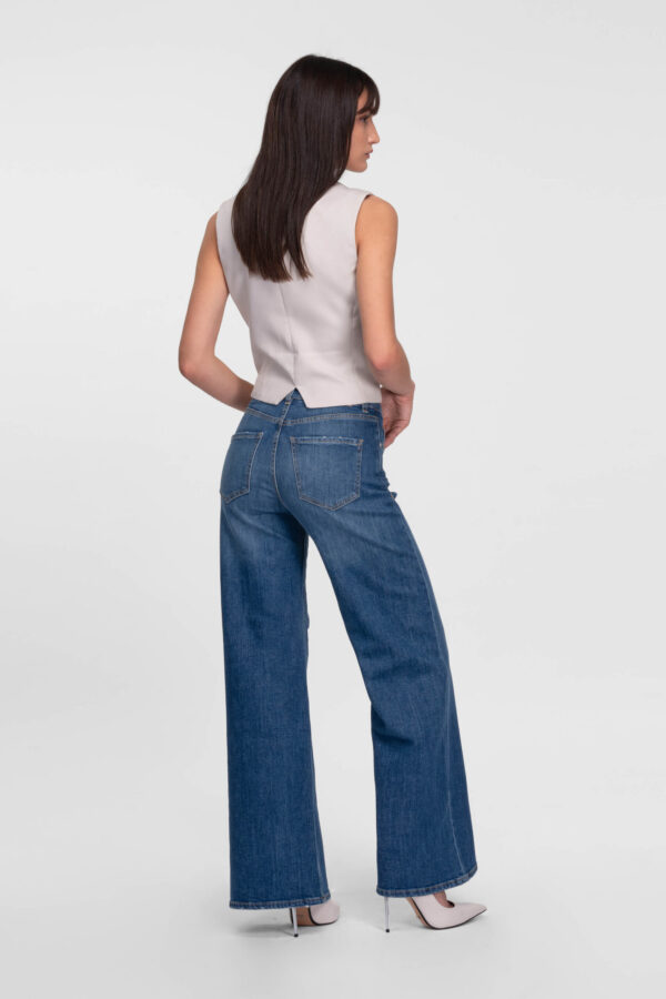 Sartoria Tramarossa JEANS MONICA WIDE WIDE LEG IN DENIM BLU MEDIO Shopping Online