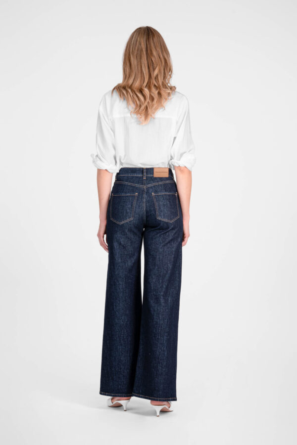 Sartoria Tramarossa JEANS MONICA WIDE WIDE LEG IN DENIM NERO Sottocosto