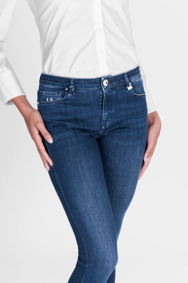 Sartoria Tramarossa JEANS BIANCA SLIM SKINNY IN DENIM STRETCH BLU MEDIO Novità