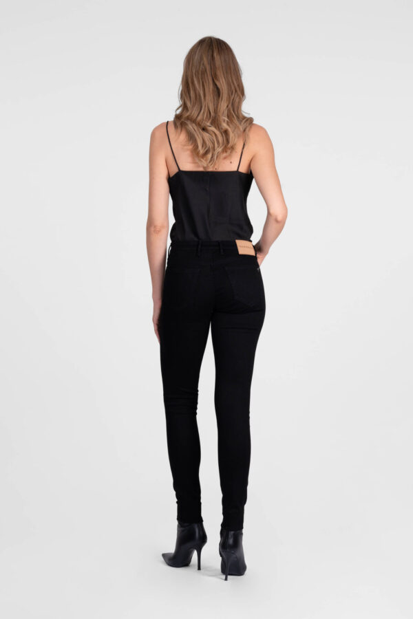 Sartoria Tramarossa PANTALONE BIANCA SLIM SKINNY IN DENIM STRETCH NERO Presa