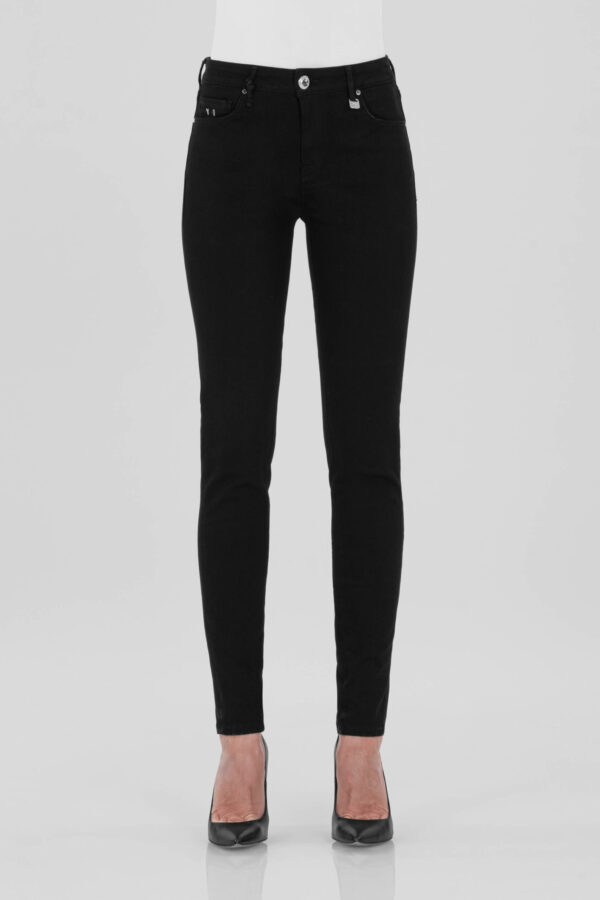 Sartoria Tramarossa PANTALONE BIANCA SLIM SKINNY IN DENIM STRETCH NERO Presa