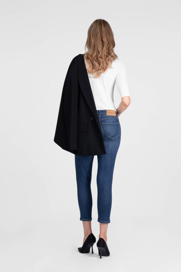 Sartoria Tramarossa JEANS BIANCA CAPRI SKINNY IN DENIM STRETCH BLU MEDIO Sconto