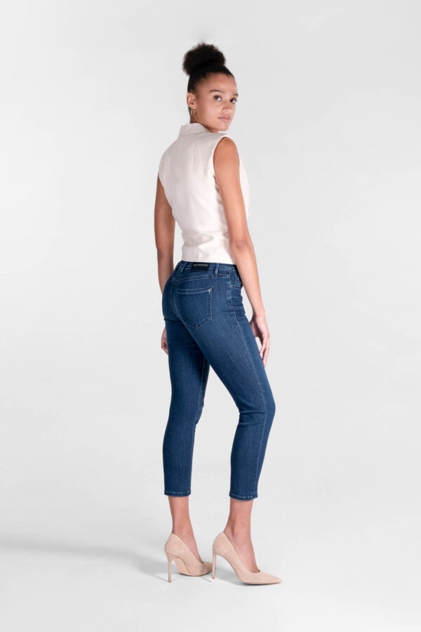 Sartoria Tramarossa JEANS BIANCA CAPRI SKINNY IN DENIM STRETCH BLU MEDIO Offerta