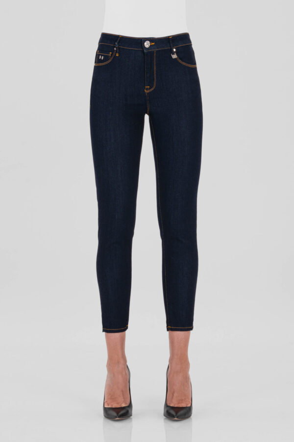 Sartoria Tramarossa JEANS BIANCA CAPRI SKINNY IN DENIM STRETCH BLU SCURO Economico