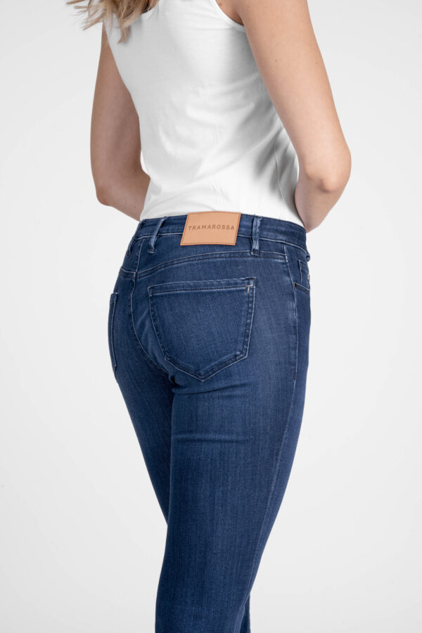 Sartoria Tramarossa JEANS BIANCA FLARE CUT FLARE IN DENIM STRETCH BLU MEDIO Outlet