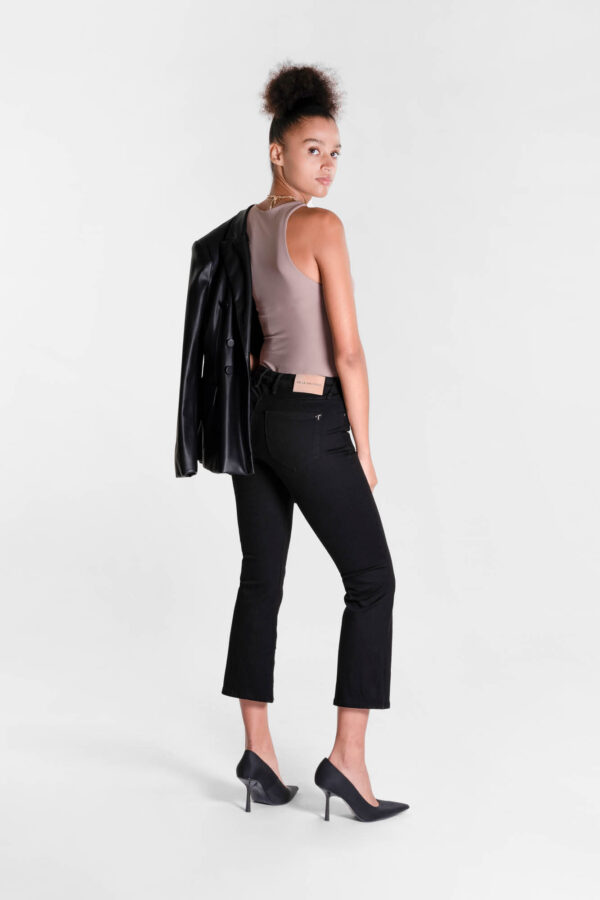 Sartoria Tramarossa JEANS BIANCA FLARE CUT FLARE IN DENIM STRETCH NERO Saldi