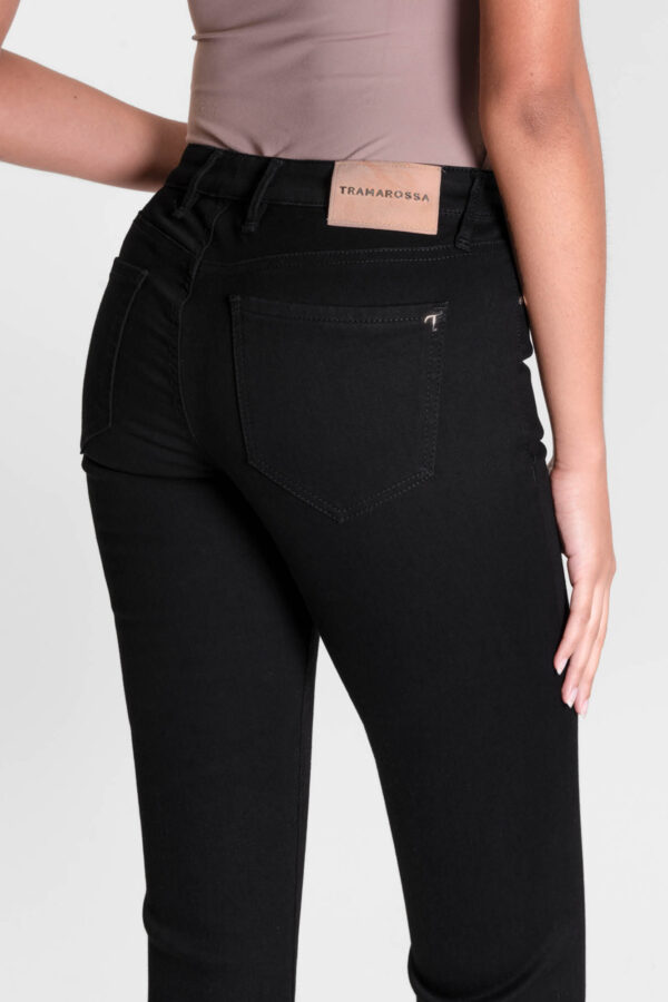 Sartoria Tramarossa JEANS BIANCA FLARE CUT FLARE IN DENIM STRETCH NERO Saldi