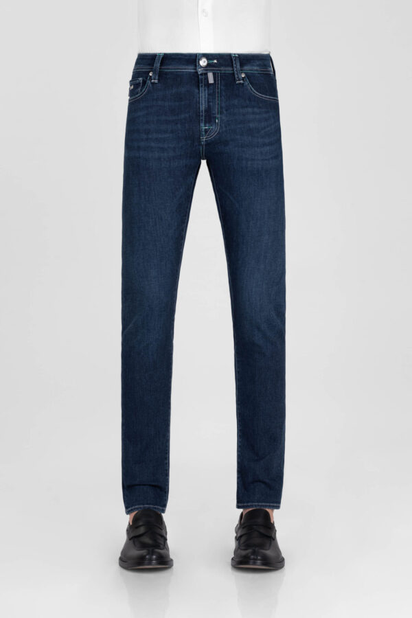 Sartoria Tramarossa JEANS MICHELANGELO ZIP SS SLIM IN DENIM STRETCH BLU SCURO Vendita Economica