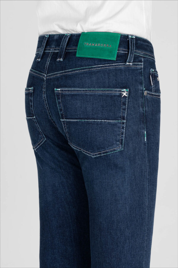 Sartoria Tramarossa JEANS MICHELANGELO ZIP SS SLIM IN DENIM STRETCH BLU SCURO Vendita Economica