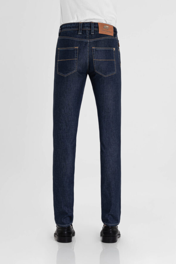 Sartoria Tramarossa JEANS LEONARDO ZIP REGULAR IN DENIM SETA BLU MEDIO Vendite Flash