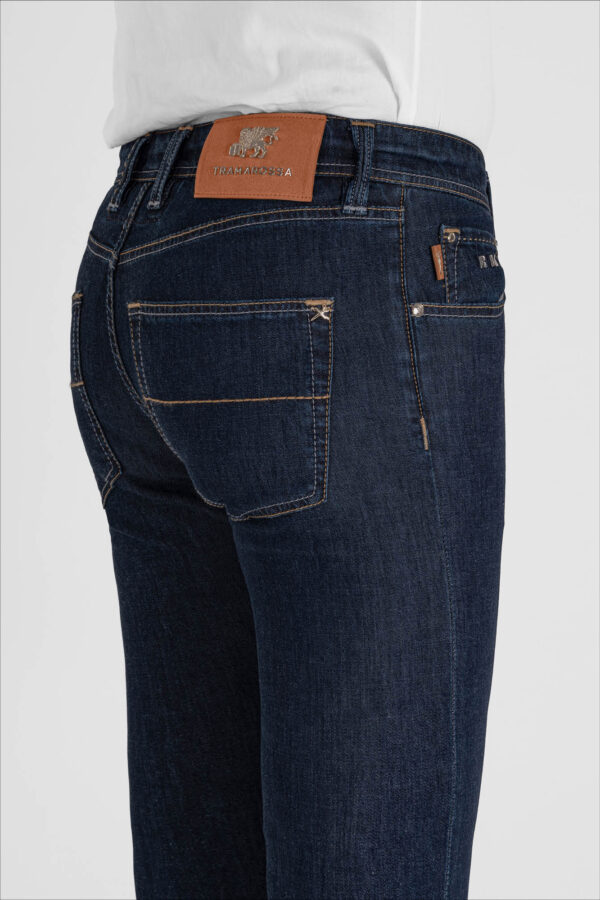 Sartoria Tramarossa JEANS LEONARDO ZIP REGULAR IN DENIM SETA BLU MEDIO Vendite Flash