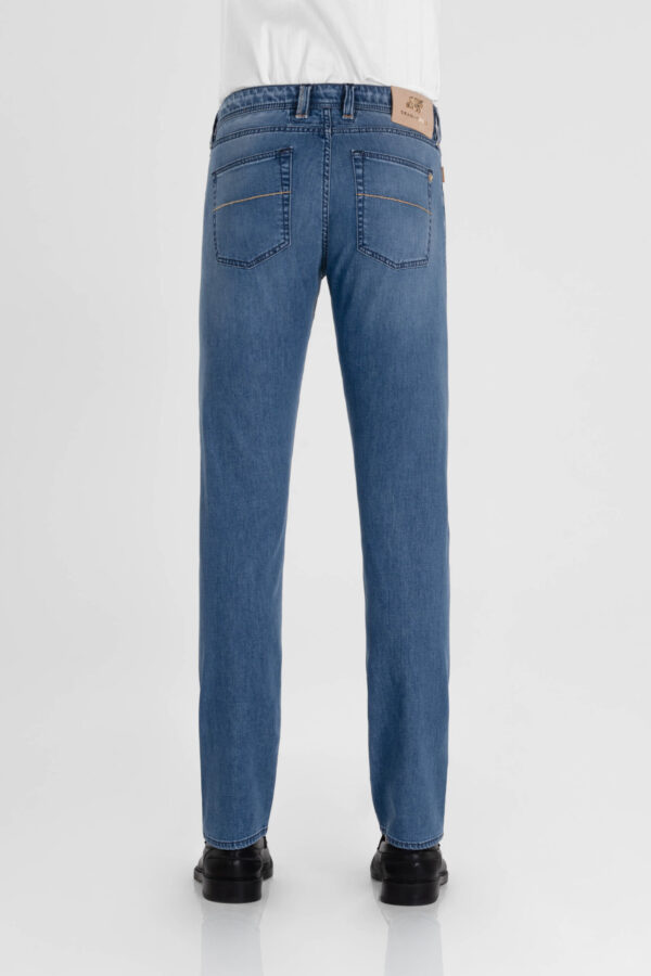 Sartoria Tramarossa JEANS MICHELANGELO ZIP REGULAR IN DENIM SETA BLU MEDIO 2025