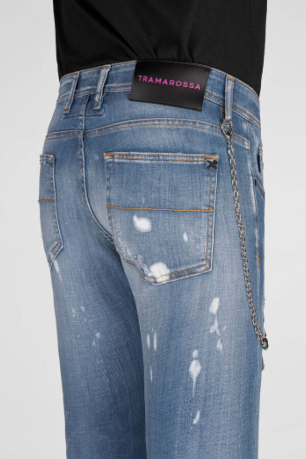 Sartoria Tramarossa JEANS 1980 SLIM IN DENIM STRETCH BLU MEDIO Italia