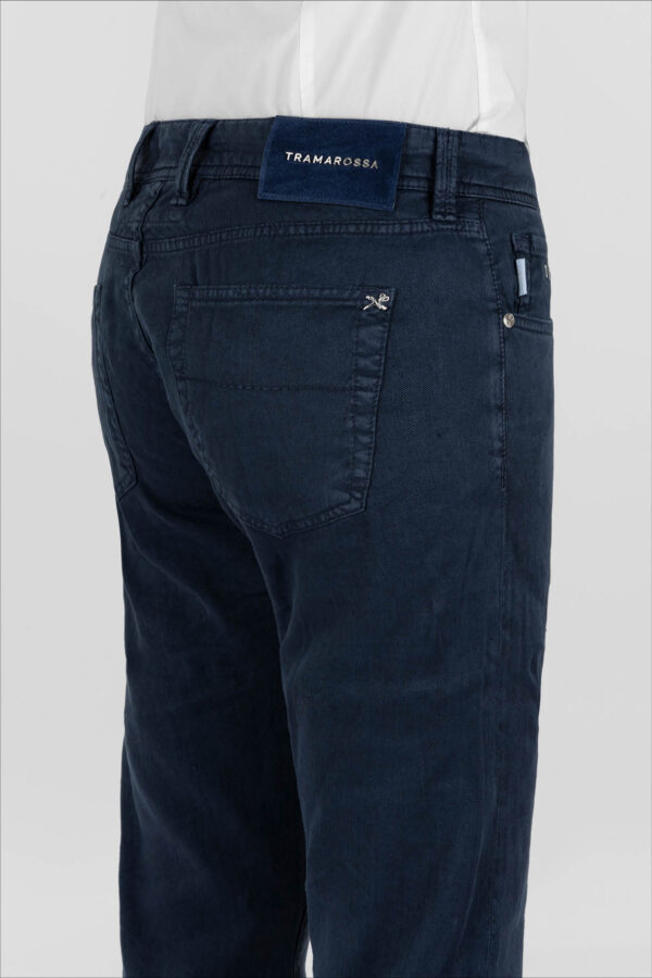 Sartoria Tramarossa JEANS MICHELANGELO REGULAR IN DENIM LINO BLU SCURO Latest stili