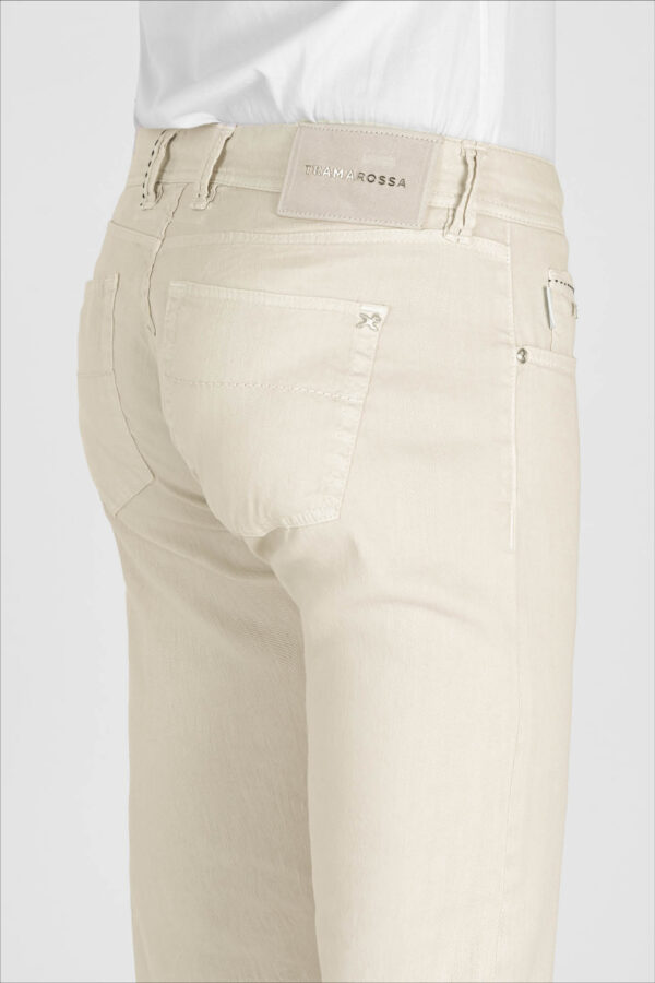 Sartoria Tramarossa JEANS MICHELANGELO REGULAR IN DENIM LINO BEIGE Promozione