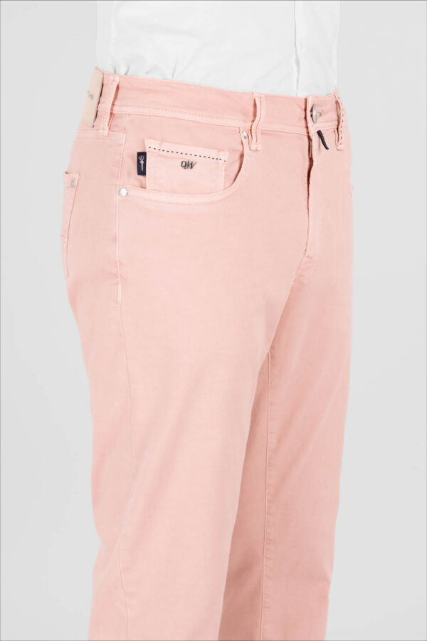 Sartoria Tramarossa PANTALONE MICHELANGELO ZIP SS REGULAR IN GABARDINA DI COTONE STRETCH ROSA Shopping Online