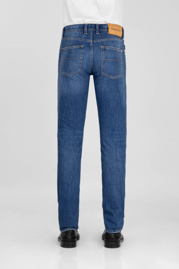 Sartoria Tramarossa JEANS LEONARDO BUTTONS REGULAR IN DENIM BLU MEDIO Prezzo Ridotto