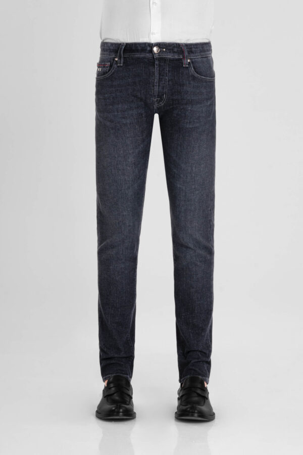 Sartoria Tramarossa JEANS LEONARDO BUTTONS REGULAR IN DENIM BLU GRIGIO Officina