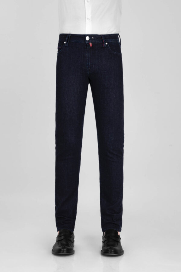 Sartoria Tramarossa JEANS MICHELANGELO ZIP SS REGULAR IN DENIM STRETCH BLU SCURO Sconto