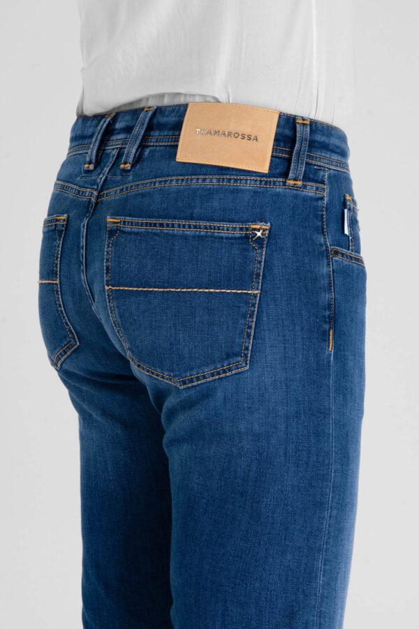 Sartoria Tramarossa JEANS MICHELANGELO ZIP REGULAR IN DENIM LEGGERO BLU MEDIO Economico