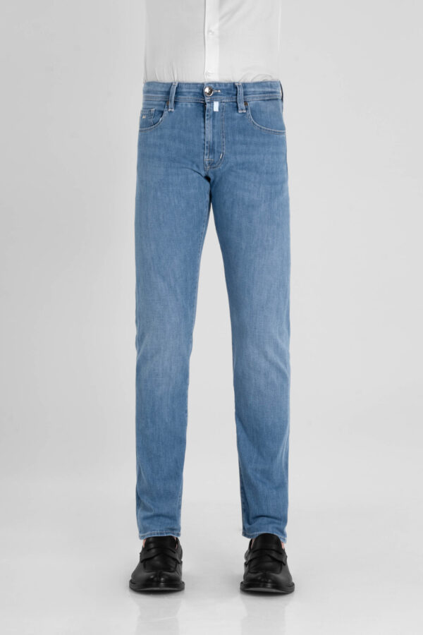 Sartoria Tramarossa JEANS MICHELANGELO ZIP REGULAR IN DENIM LEGGERO BLU CHIARO Online