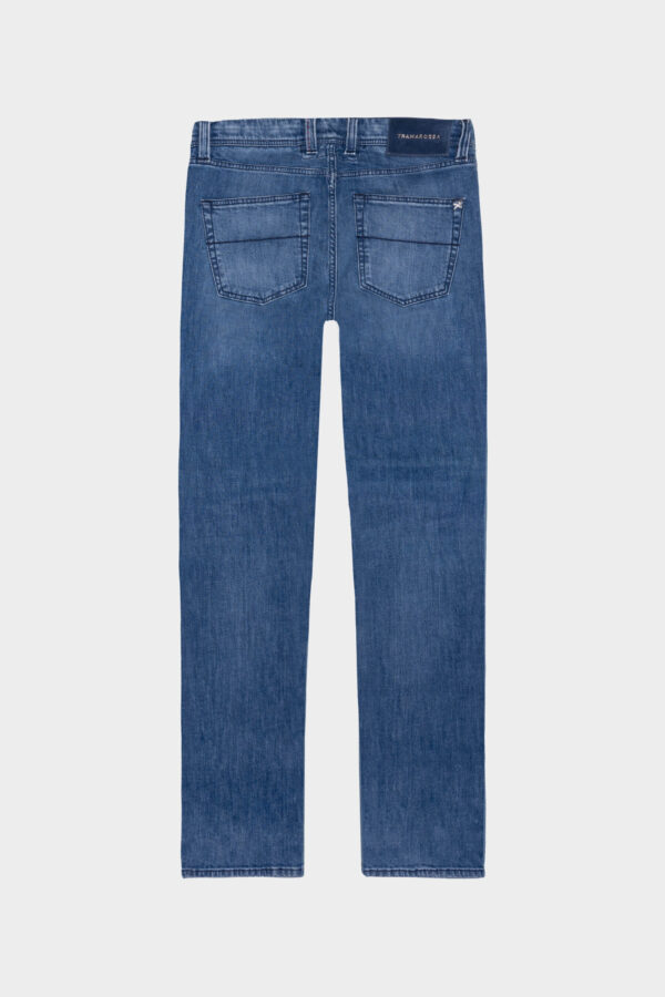 Sartoria Tramarossa JEANS MICHELANGELO ZIP REGULAR IN DENIM BLU MEDIO Sconti questo mese