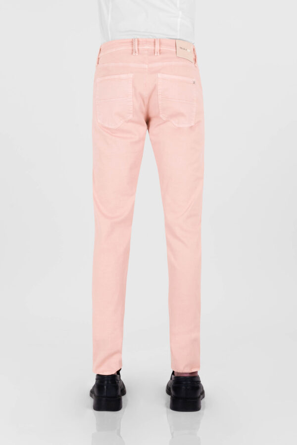 Sartoria Tramarossa PANTALONE LEONARDO ZIP SS SLIM IN GABARDINA DI COTONE STRETCH ROSA Offerte