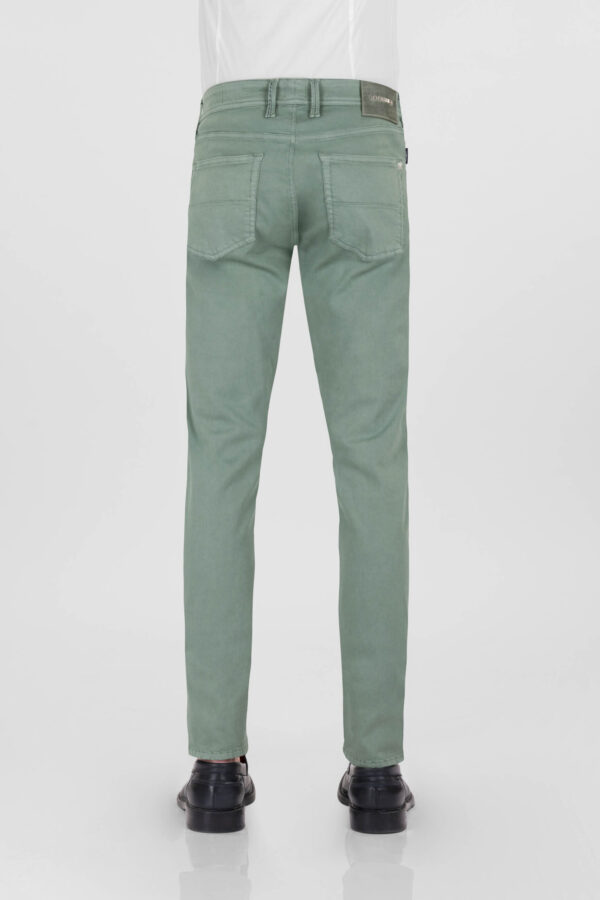Sartoria Tramarossa PANTALONE LEONARDO ZIP SS SLIM IN GABARDINA DI COTONE STRETCH VERDE Hotsell