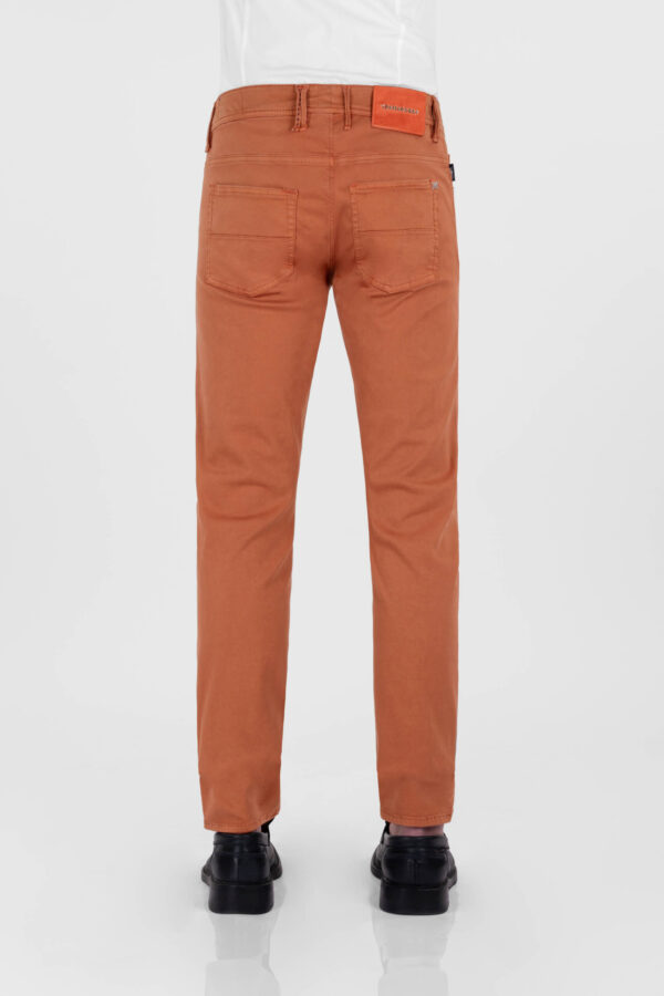 Sartoria Tramarossa PANTALONE MICHELANGELO ZIP SS REGULAR IN GABARDINA DI COTONE STRETCH ARANCIONE In Saldo