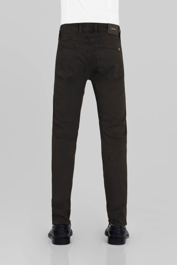 Sartoria Tramarossa PANTALONE LEONARDO ZIP SS SLIM IN GABARDINA LEGGERA STRETCH MARRONE In Linea
