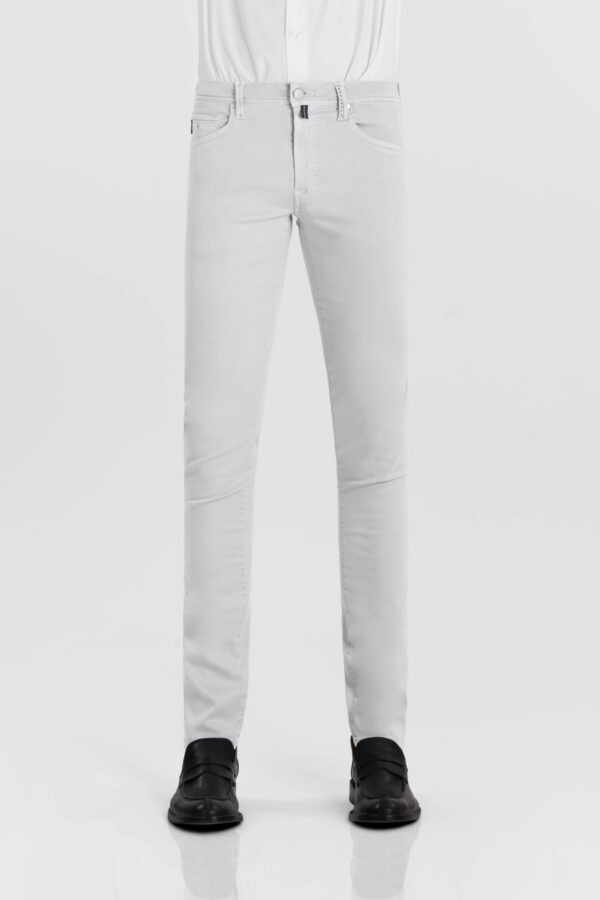 Sartoria Tramarossa PANTALONE MICHELANGELO ZIP SS REGULAR IN GABARDINA DI COTONE STRETCH GRIGIO Vendita